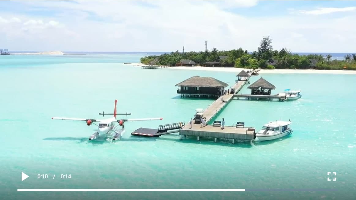 Paradise port on an island
